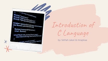 Indroduction Of C Language | UTHM