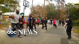 Shaquille O'Neal Joins Florida Cop to Surprise Kids at Pickup Basketball Game