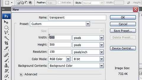 Create a New Transparent Image in Photoshop CS3