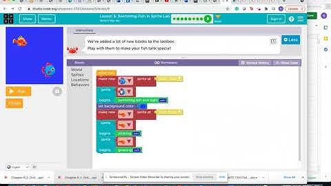 Swimming Fish Sprite Lab