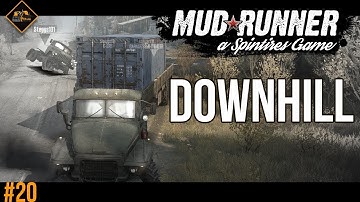 Spintires: Mudrunner Downhill. Easy mission completed by pros multiplayer co-op #20