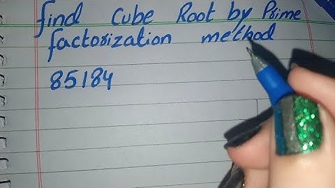 Find Cube Root by Prime Factorization Method in Urdu, Cube Root of 85184