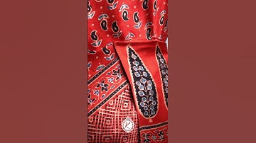 Rust Red Hand Block Print Ajrakh Body On Modal Silk Fabric | Krishna The Silk Store | #silksarees