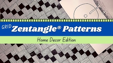 6 Easy Grid Zentangle Patterns: Home Decor Edition 🏡 | Practice with me! | Freedom Page