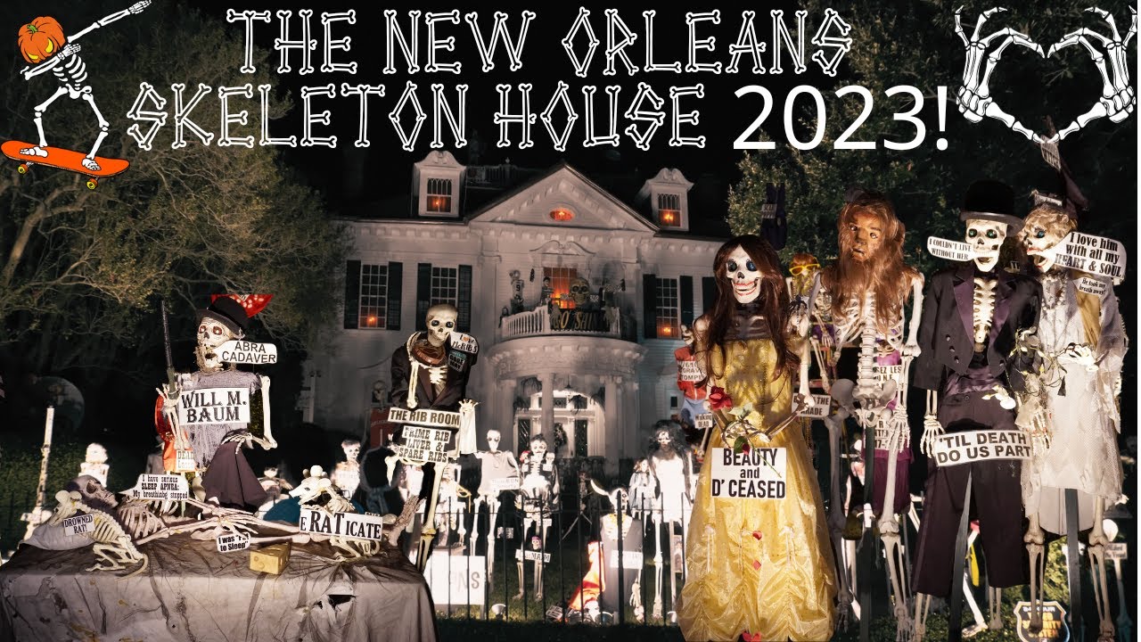 The Skeleton House of New Orleans 2023! Best Halloween 2023 Decorations