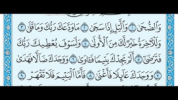 سورة الضحى مكتوبة تلاوة سريعة بصوت الشيخ ماهر المعيقلي