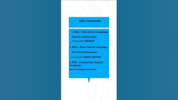 SQL Commands #coding #databaseconcepts #sql