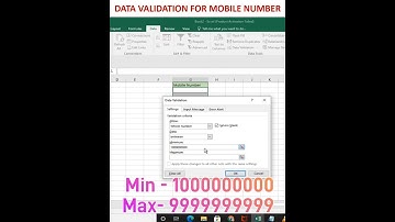 Data Validation for Mobile Number || Excel Tips & Tricks #shorts #excel #exceltutorial #ytshorts