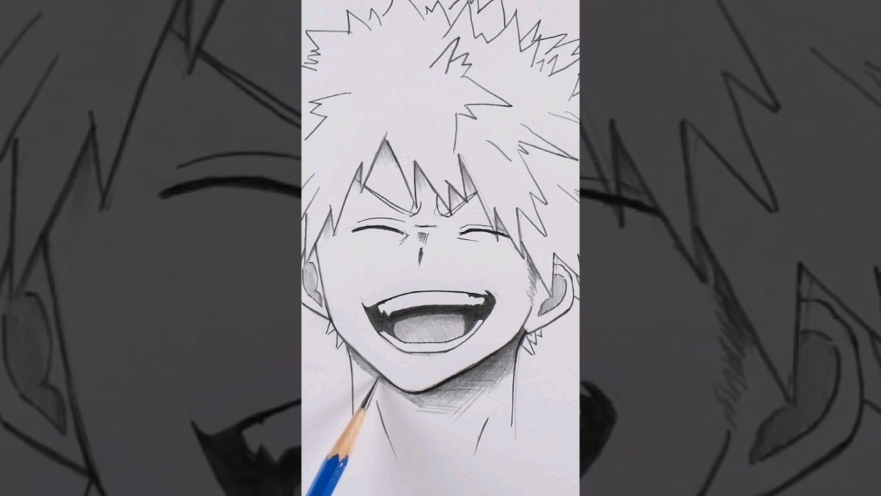 Bakugo Simple Sketch ❤️ . . Follow - @animedrawingtutorials 💙\. . . Artist  - @? . . #anime #animedrawingtutorial #draw #artist…