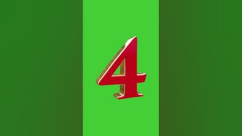 9 to 0 Red with Golden 3D Numbers Countdown with Voice Over | GREEN SCREEN
