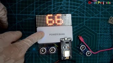 ESP8266 ultrasonic distance measuring Displayed on MAX7219 Dot Matrix