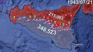 Allied Invasion of Sicily in 1 minute using Google Earth