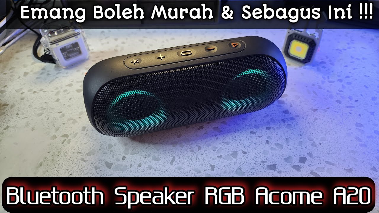 Rekomendasi Speaker Bluetooth RGB Acome A20 - YouTube