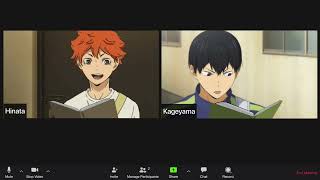 Haikyuu ~ zoom study session with Hinata and Kageyama | lofi playlist