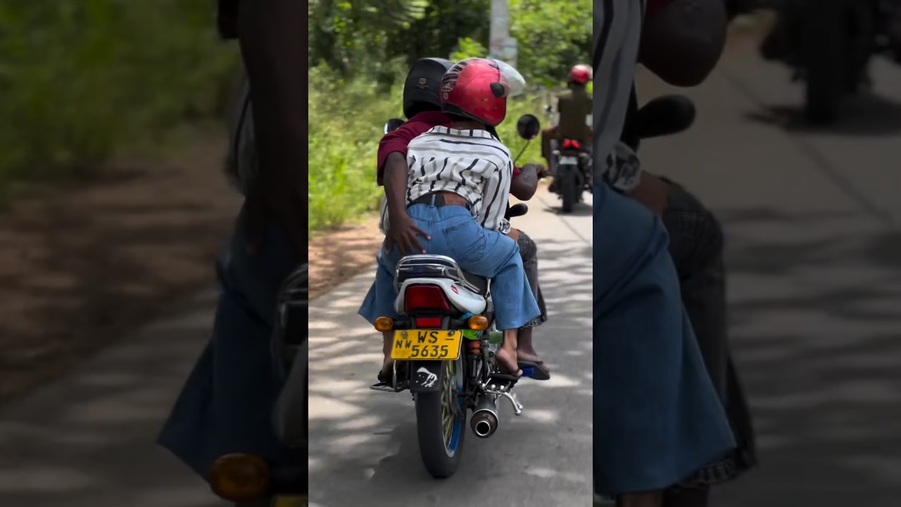 වෙසක් බලන්න බයික් එකෙන් යන්නේ නිකන් නෙවෙයි 🤣 #ct100 #slbike #wesak #bike