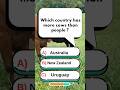 which country has more cows than people? #shorts #usa #quiz