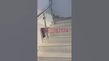 درابزين زجاج معا استانلس 