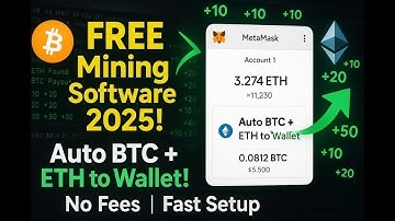 FREE Crypto Wallet Mining Software | Tutorial | BTC / ETH Mining PC / 2025 | Tutorial