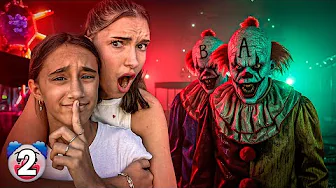 24 hours spending Halloween in an amusement park *we can't escape* thumbnail