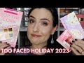 Too Faced Holiday 2023 Collection Review | Pop the Cork, Popcorn Balls + Warm &amp; Spicy Pillow Balms