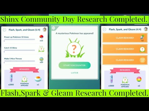 Flash, Spark and Gleam Shinx Community Day Special Research Pokemon Go | Shinx Community Day