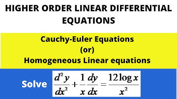 Solution/ problem on Euler Cauchy Homogeneous Liner Differential Equation