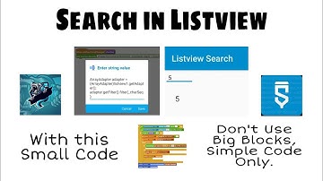 Search in Listview with Easy Code Not Big Big Blocks - Listview / Sketchware - MskDev