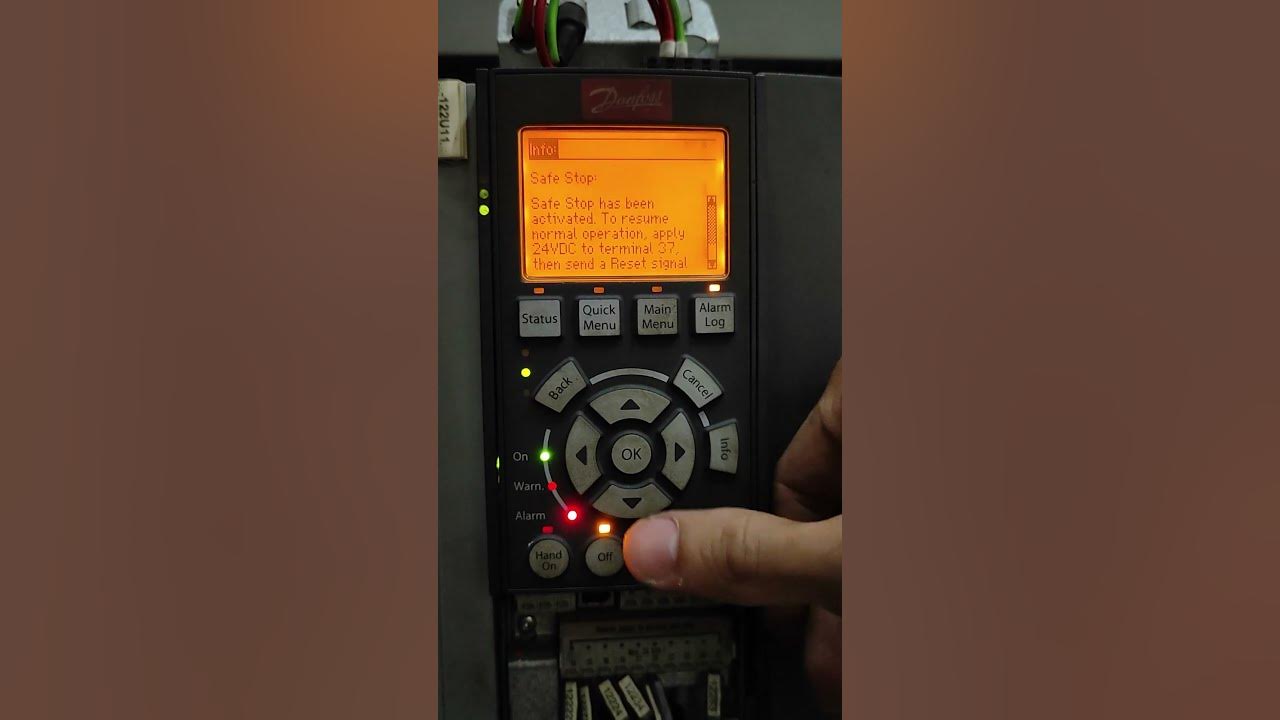 Danfoss VFD Safe Stop Alarm A68.... YouTube