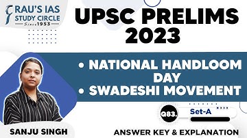 UPSC CSE Prelims 2023 | GS Paper 1 | Question - 83 | Set - A | Answer & Explanation | Rau