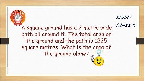 Square ground has 2m wide path. The total area of the ground and path 1225m². What