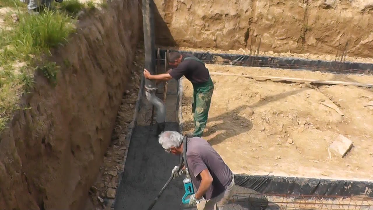 Vibration In Foot >> Zalewanie ławy fundamentowej - Pouring concrete footings ... Vibration In Foot >> Zalewanie ławy fundamentowej - Pouring concrete footings ...