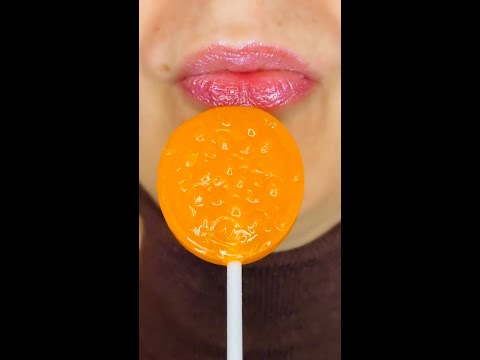 asmr indian food eating challenge PASSION FRUIT LOLLIPOP sounds satisfying mukbang 먹방 #shorts 제과 매점