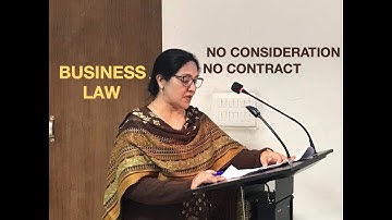 NO CONSIDERATION NO CONTRACT (The Rule & its Exceptions)