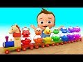 Cartoon Animals ColorBalls Wooden Train Toy Set 3D Learn Colors for Children Kids Toddlers Education