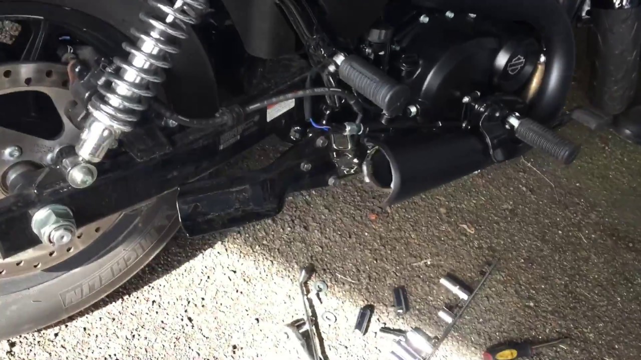 How to put a new exhaust on Harley Davidson street 500 