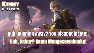 Kimmy Voice and Quotes Mobile Legends dan Artinya