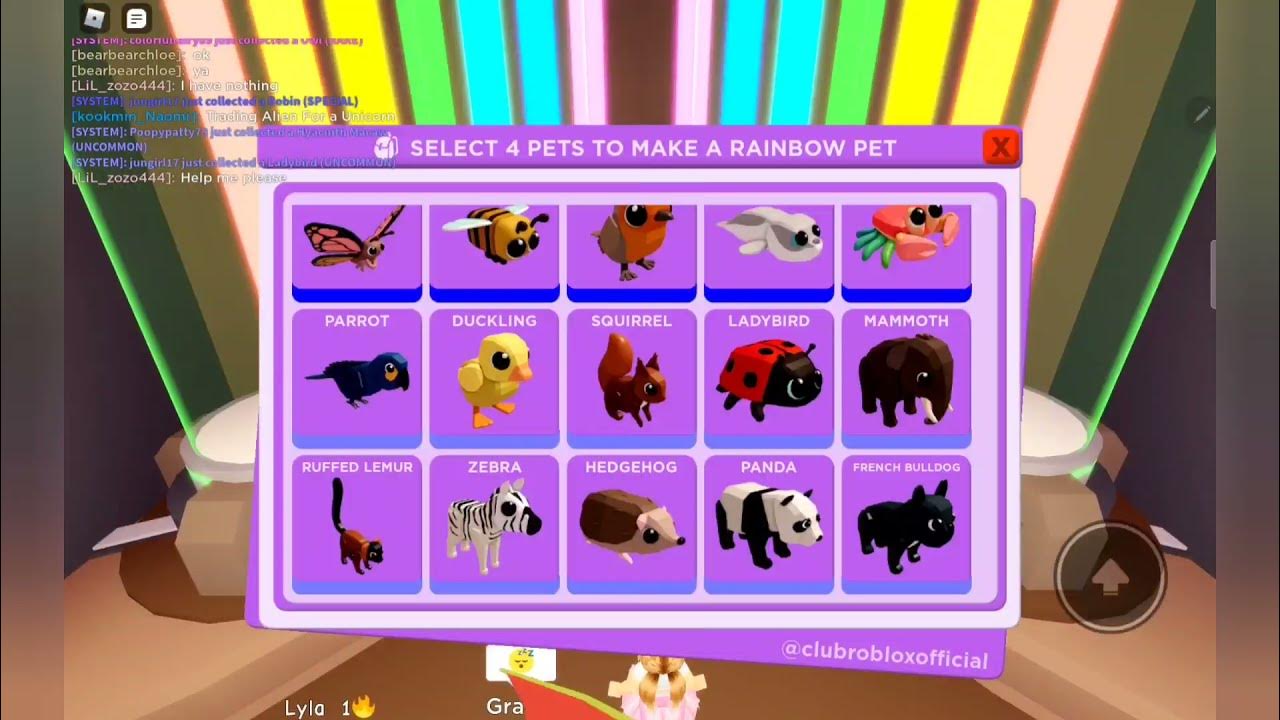 Club Roblox! Making A Rainbow Unicorn, Bumblebee, Butterfly, Dolphin