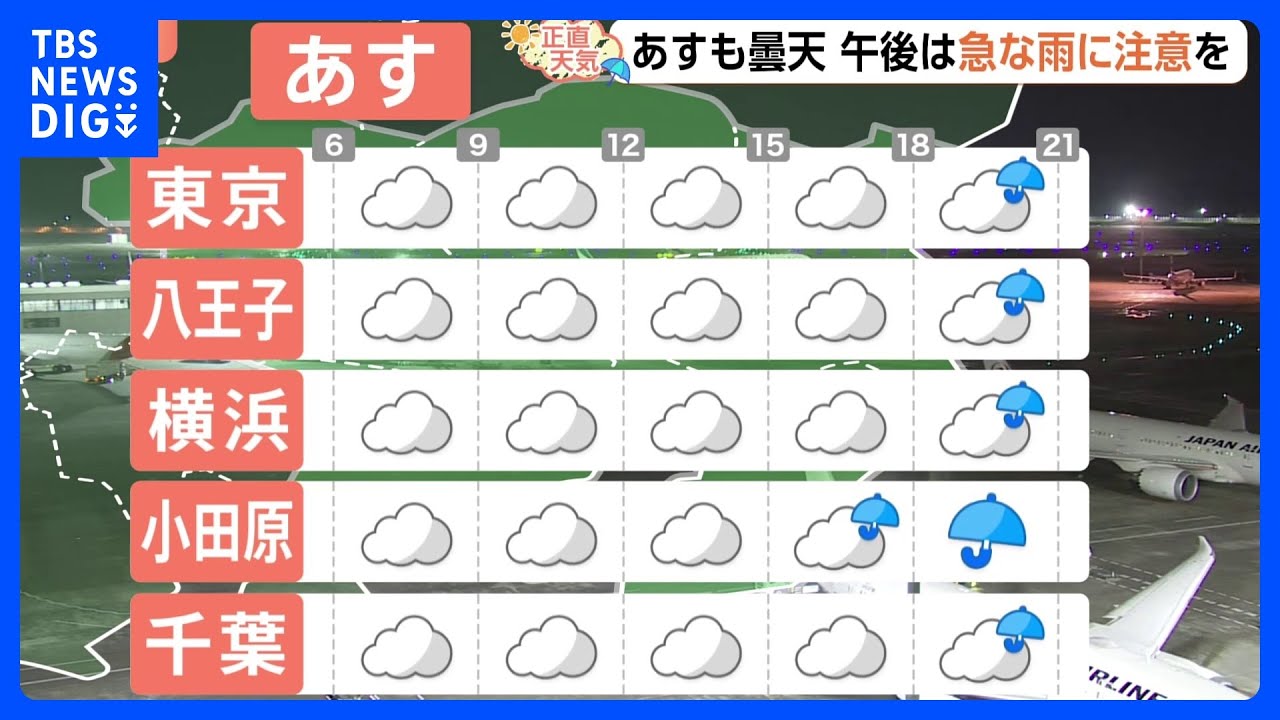 【4月30日 関東の天気】あすも曇天 午後は急な雨に注意を｜TBS NEWS DIG