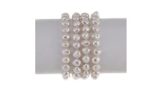 Imperial Pearls 8.39.3mm White Cultured Pearl 4piece Bra...