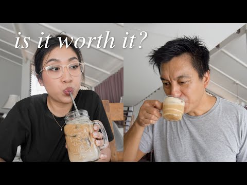 home cafe vlog: Yardstick coffee beans / making a flat white for my dad | Cookie Gonzalez