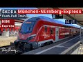 TRIP REPORT | München-Nürnberg-Express / NIM Express | Munich to Nuremberg | SKODA push-pull train