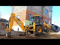 JCB 3CX Эко Как выбраться из котлована Управление экскаватора погрузчика  JCB 3CX Видео про трактор