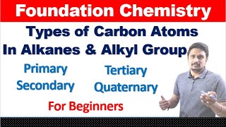 understanding primary, secondary, tertiary, and quaternary carbons in alkanes and alkyl groups