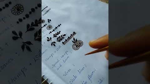 Henna class day 1(introduction to basic henna elements)