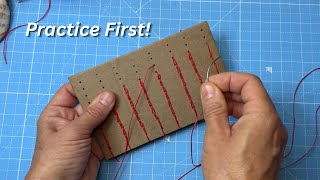 Practice Coptic Stitch Before You Sew a Book! - No Stress, No Measuring Needed| Bookbinding Tutorial