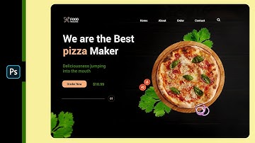 Food Website UI Design in Photoshop Landing Page