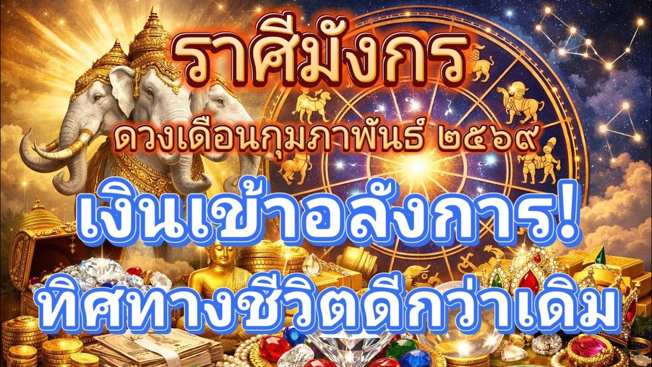 ราศีมังกร♑เงินเข้าอลังการ!..ชีวิตดีกว่าเดิม🔮ดวงเดือนกุมภาพันธ์ 2569!🪬💍👩‍❤️‍👨💒⛲🌳