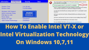 How To Enable Intel VT-X or Intel Virtualization Technology On Windows 10  from BIOS-HP, DELL,LENOVO