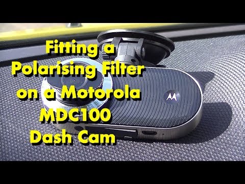 Fitting a polarising filter on a Motorola MDC100 (or any) Dash Cam