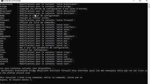 Commande CMD   Lettre N NETSH